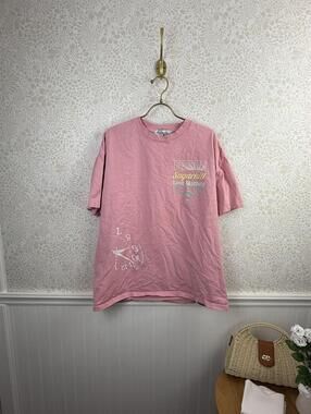 Sugarhill Men's Time Machine Pink Thick Cotton Graphic T-Shirt - Size - XL
